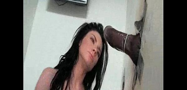  Brunette Sucking a Black Stranger